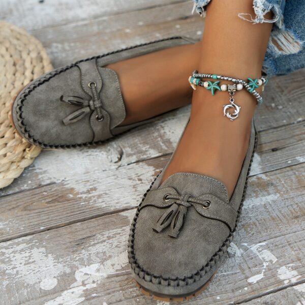 Women's Pure Color All-matching Bow Simple Flat Shoes - Image 5