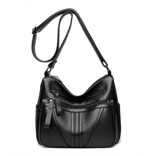 Genuine Leather Simple Shoulder Messenger Bag - Image 2