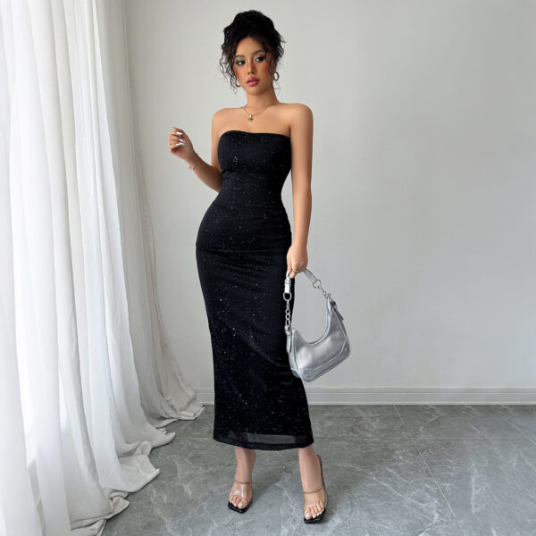 Elegant Style Tube Top Hip Skirt Suit - Image 3