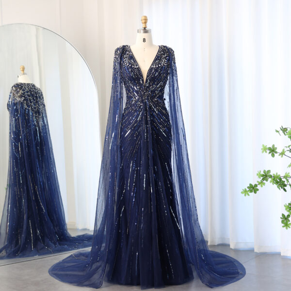 Elegant Long V-neck New Elegant Dress - Image 8