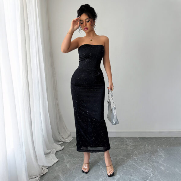 Elegant Style Tube Top Hip Skirt Suit - Image 2