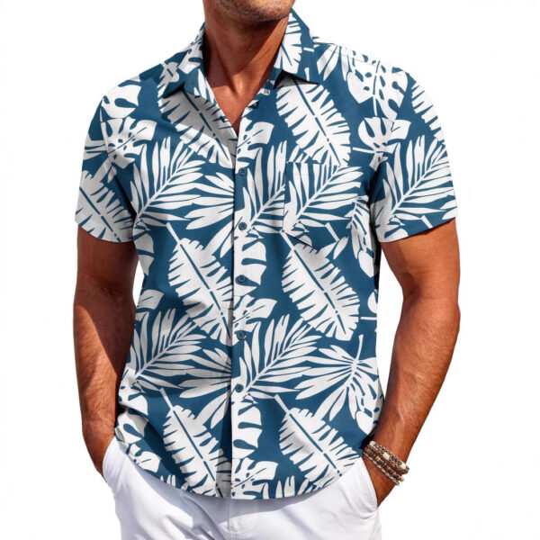 Men's Shirt Versatile New Fashion Trendy Hawaiian Short Sleeve - Image 9