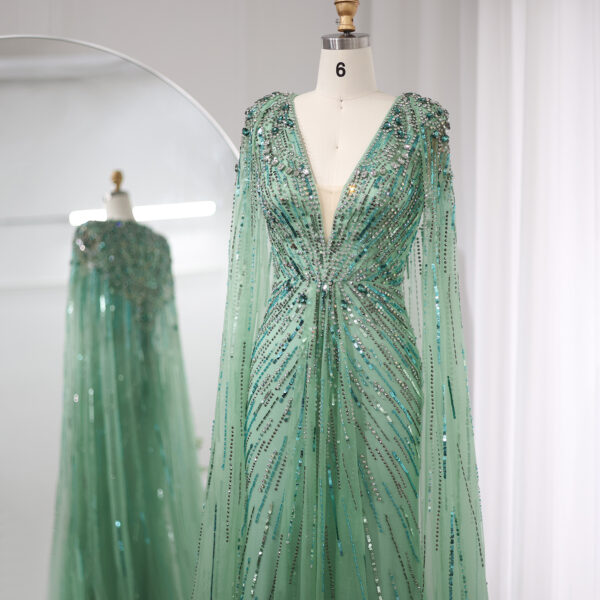Elegant Long V-neck New Elegant Dress - Image 3