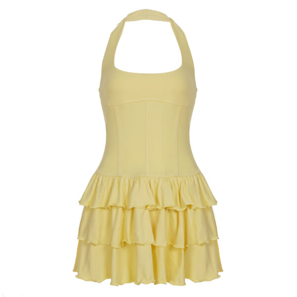 Backless Sports Neck-hanging Cake Dress Women - Image 5