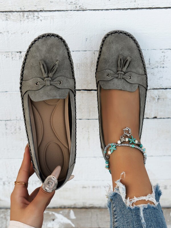 Women's Pure Color All-matching Bow Simple Flat Shoes - Image 4