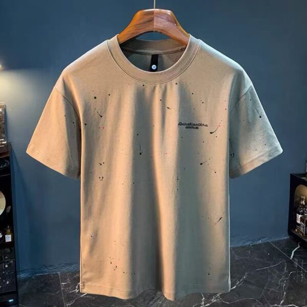 Trendy Splash-ink T-shirt Short-sleeved Men - Image 6