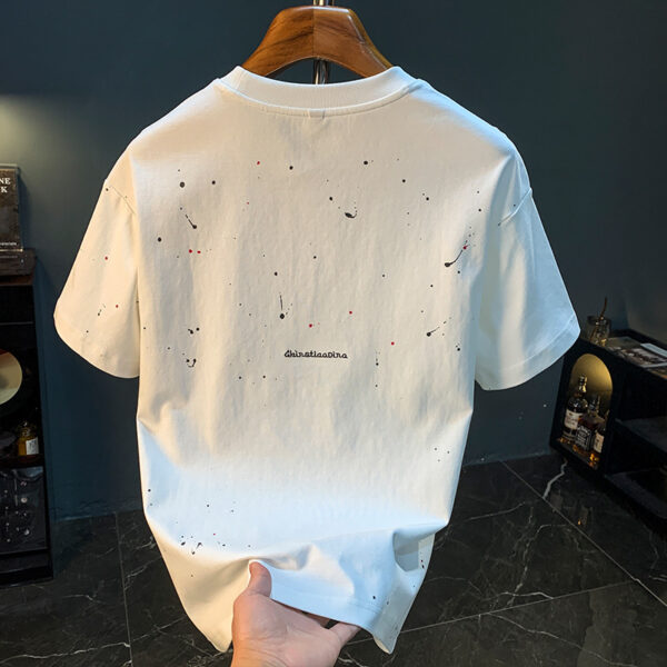 Trendy Splash-ink T-shirt Short-sleeved Men - Image 5
