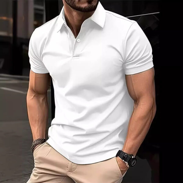High Sense Casual Solid Color Buttons Short Sleeve - Image 7