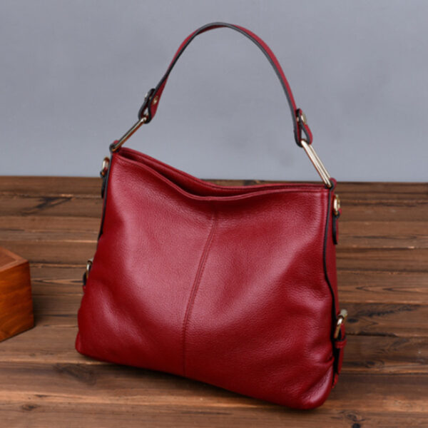 Fashion Genuine Leather Portable Crossbody Bag - Image 3