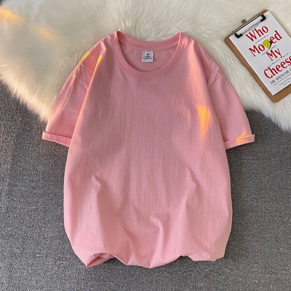 Loose Plus Size Solid Color T-shirt Top - Image 2