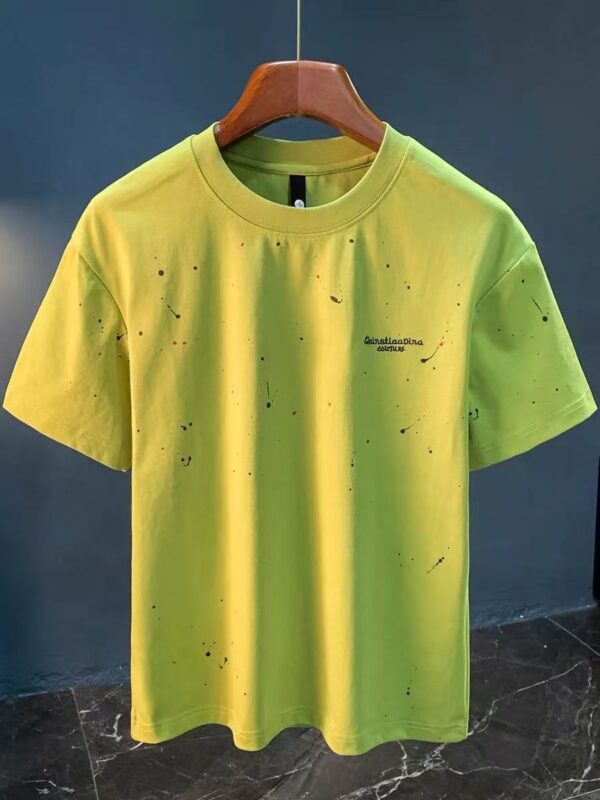 Trendy Splash-ink T-shirt Short-sleeved Men - Image 3