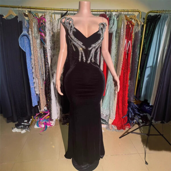 Black Bandeau Slim-fit Skinny Long And Ground Dress - Image 4