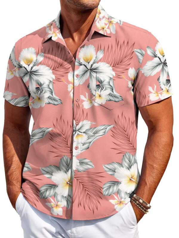 Men's Shirt Versatile New Fashion Trendy Hawaiian Short Sleeve - Image 10