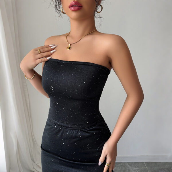 Elegant Style Tube Top Hip Skirt Suit - Image 5