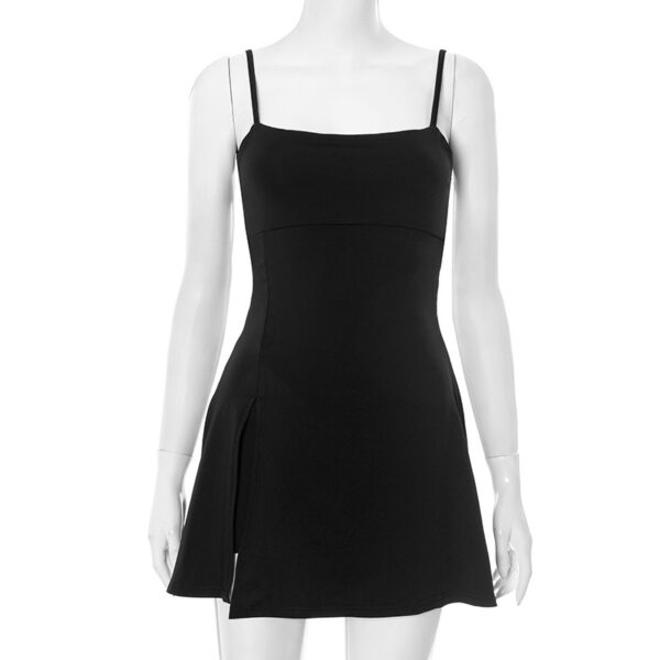 European And American Sexy Split Safety Pants Suspenders Dress Women - Image 2