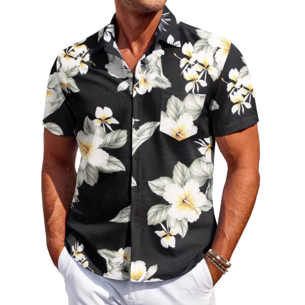 Men's Shirt Versatile New Fashion Trendy Hawaiian Short Sleeve - Image 8