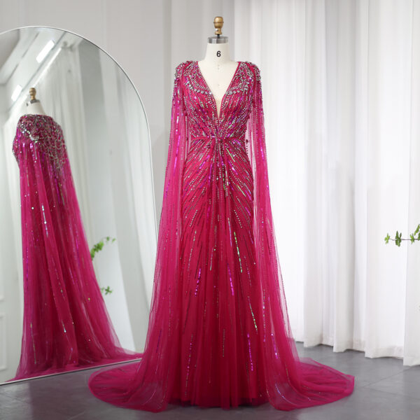 Elegant Long V-neck New Elegant Dress - Image 2