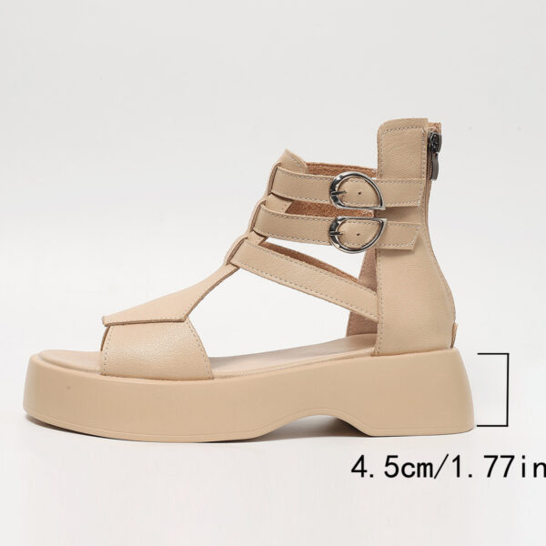 Roman Sandals Sandals Spring And Summer Flat Heel Muffin Women - Image 5