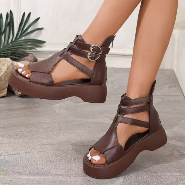 Roman Sandals Sandals Spring And Summer Flat Heel Muffin Women - Image 2