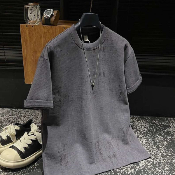Fashion Men's Short Sleeve Casual Round Neck T-shirt - Image 2