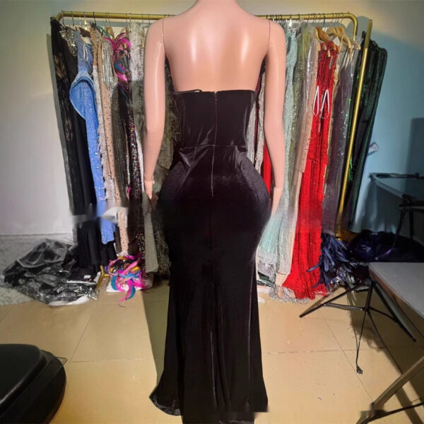 Black Bandeau Slim-fit Skinny Long And Ground Dress - Image 2