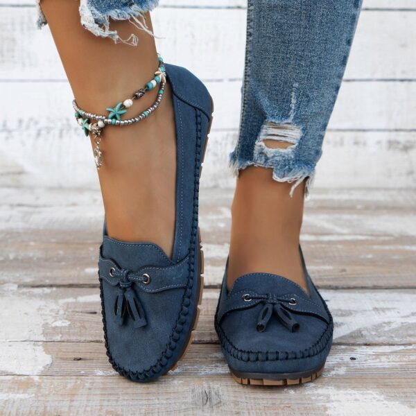 Women's Pure Color All-matching Bow Simple Flat Shoes - Image 7