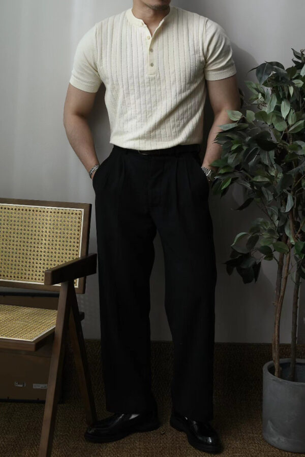 Men's Short Sleeve Casual Bottoming Shirt - Image 5