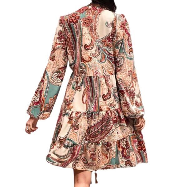 Cashew Print Long Sleeve Dress - Image 6
