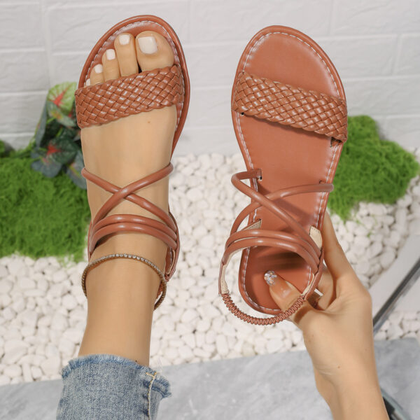Women's Sandals Fashionable All-match Woven - Image 2