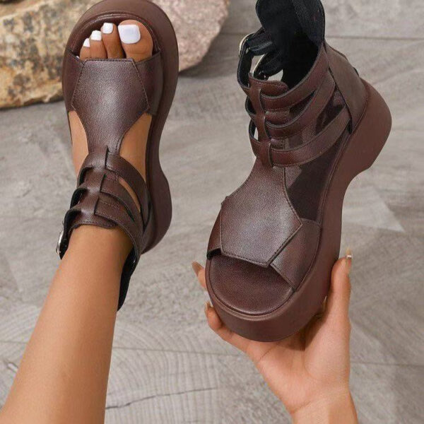 Roman Sandals Sandals Spring And Summer Flat Heel Muffin Women - Image 7