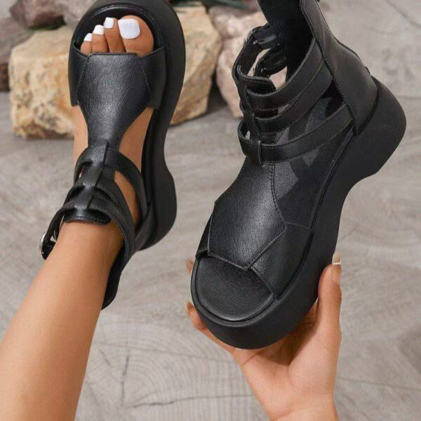 Roman Sandals Sandals Spring And Summer Flat Heel Muffin Women - Image 3