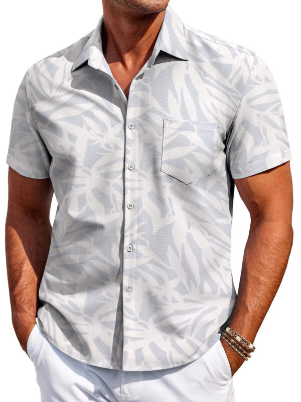 Men's Shirt Versatile New Fashion Trendy Hawaiian Short Sleeve - Image 7